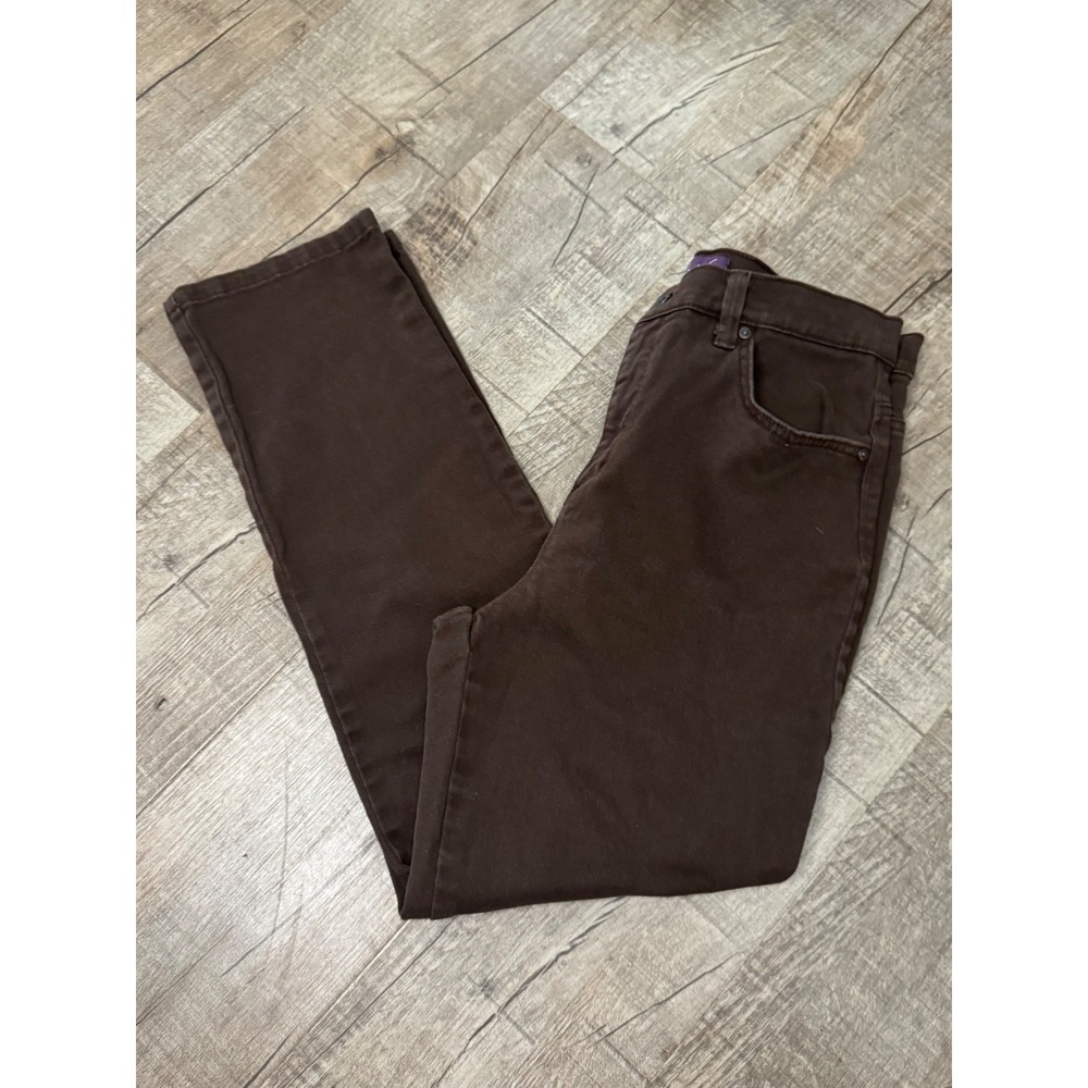 Gloria Vanderbilt‎ Amanda High Rise Tapered Jeans Brown Womens 12P Petite